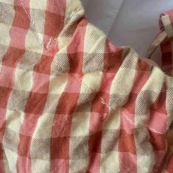 TOAST Seersucker Gingham Cotton Midi Dress Size 10 - Picture 9 of 12